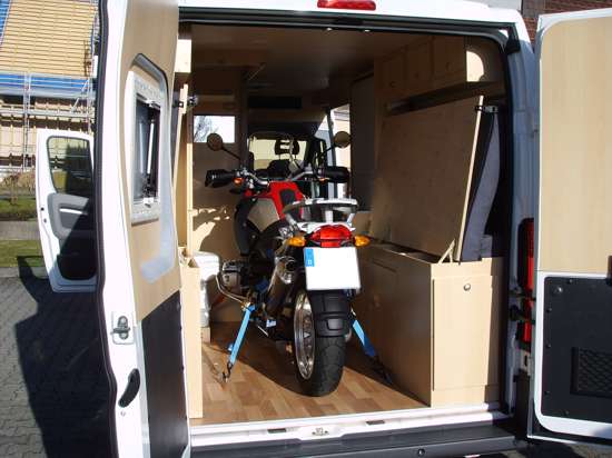 Wohnmobil, Motorrad, Reisemobil, MotoCamper, Transporter, Ausbau