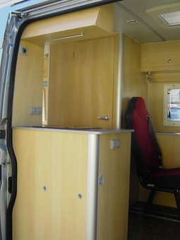 InnenausbauFiat Ducato, Bereich Küche Einstieg, Ausbau Transporter, Ausbau Kombi